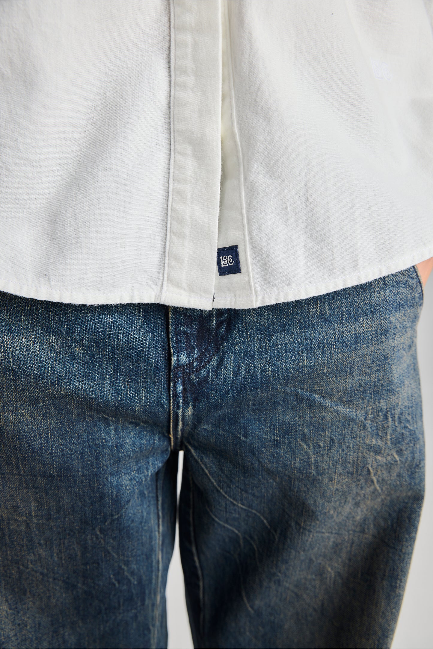 Blue Tab Club Shirt Antique White