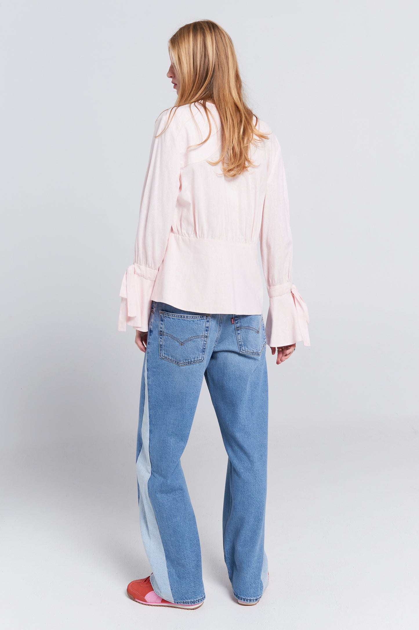 Baggy Dad Pieced Jeans Mixed Bag