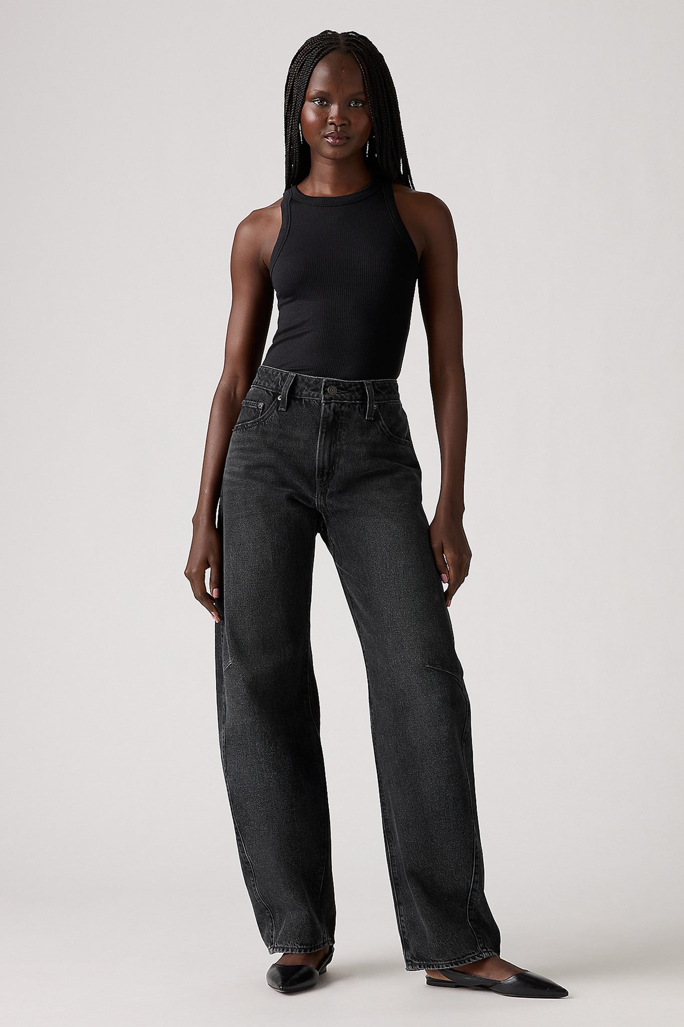 Baggy Dad Barrel Jeans Rebel Edge Barrel Black