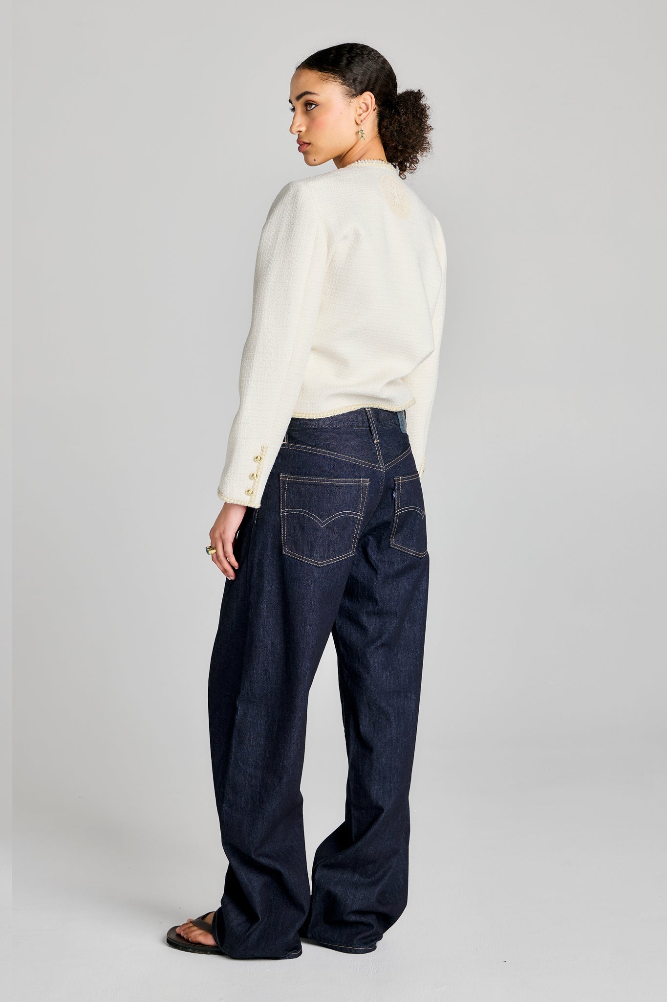 Blue Tab Drop Barrel Jeans New Rinse Moj