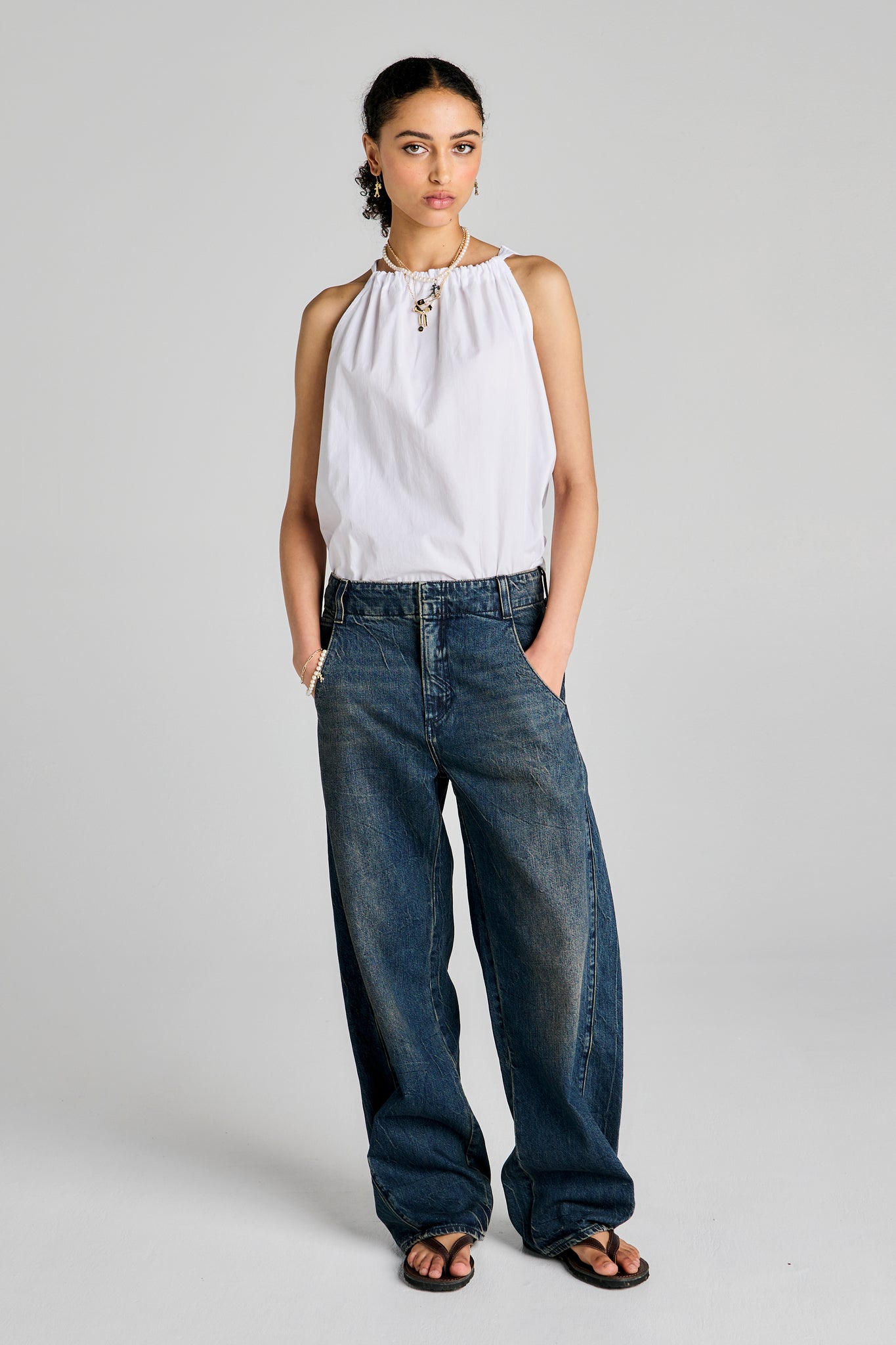 Blue Tab Moto Jeans Black Pearl