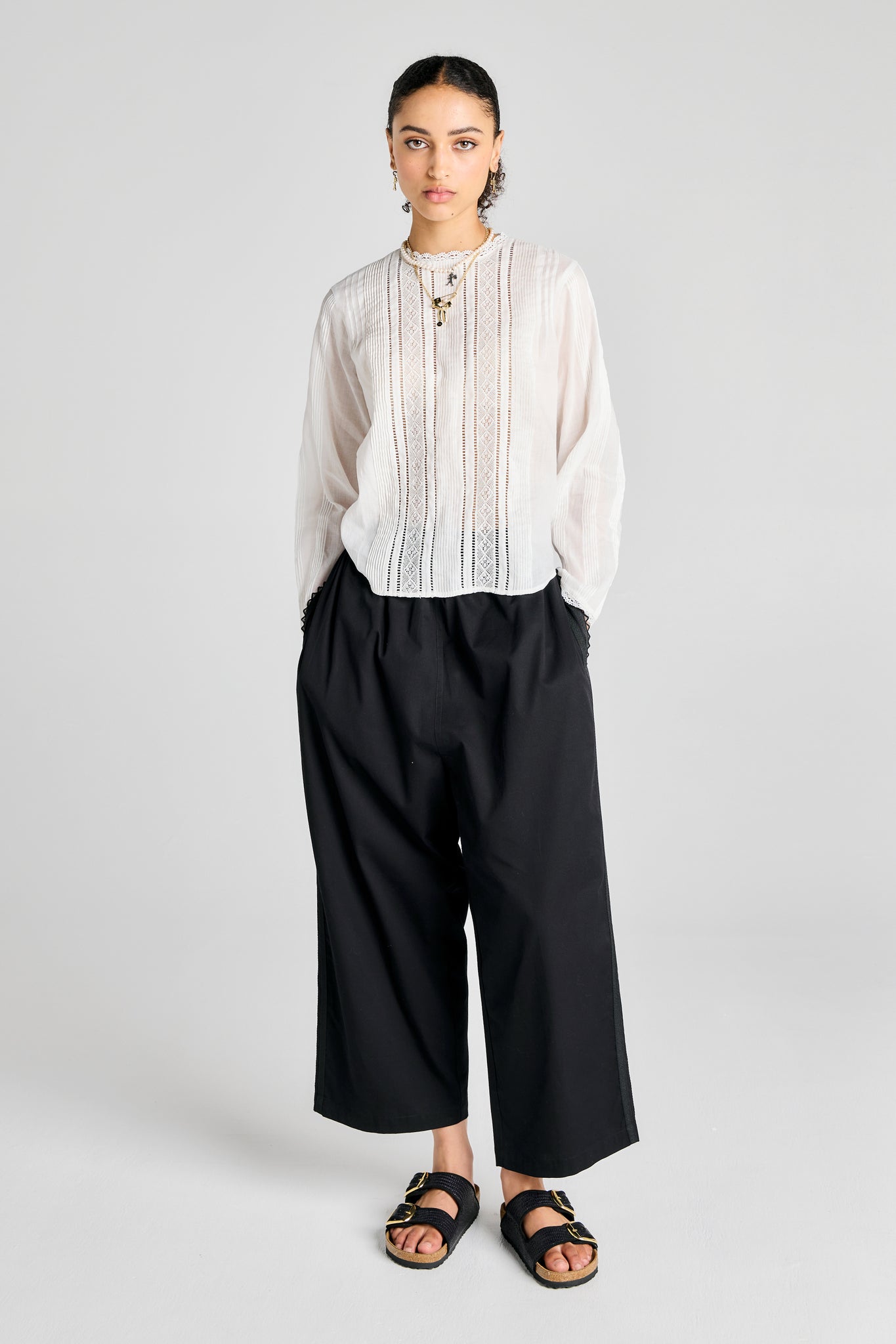 Blue Tab Palmo Blouse White