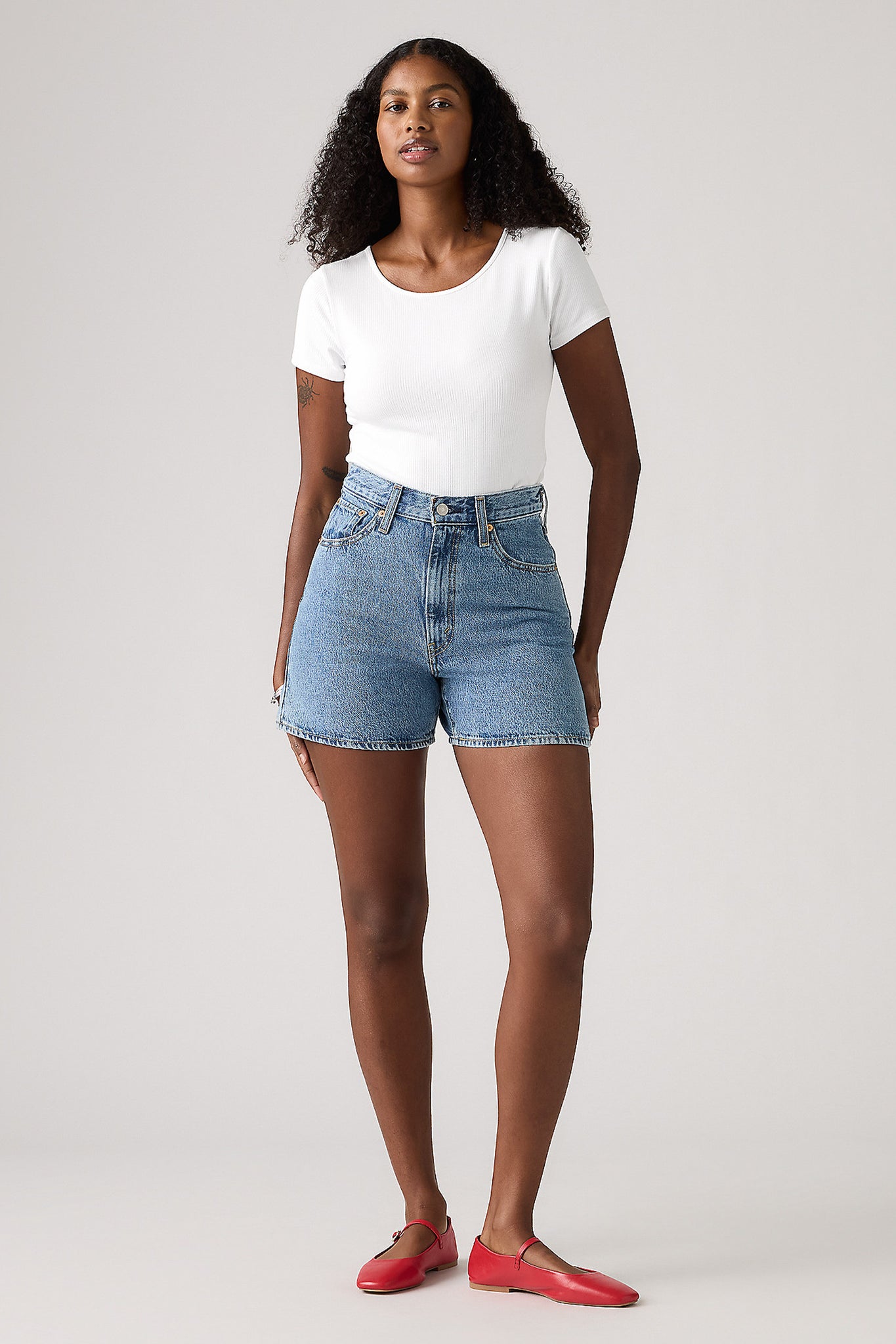 Cinch Mid-Thigh Shorts Twisted Stone Medium Wash