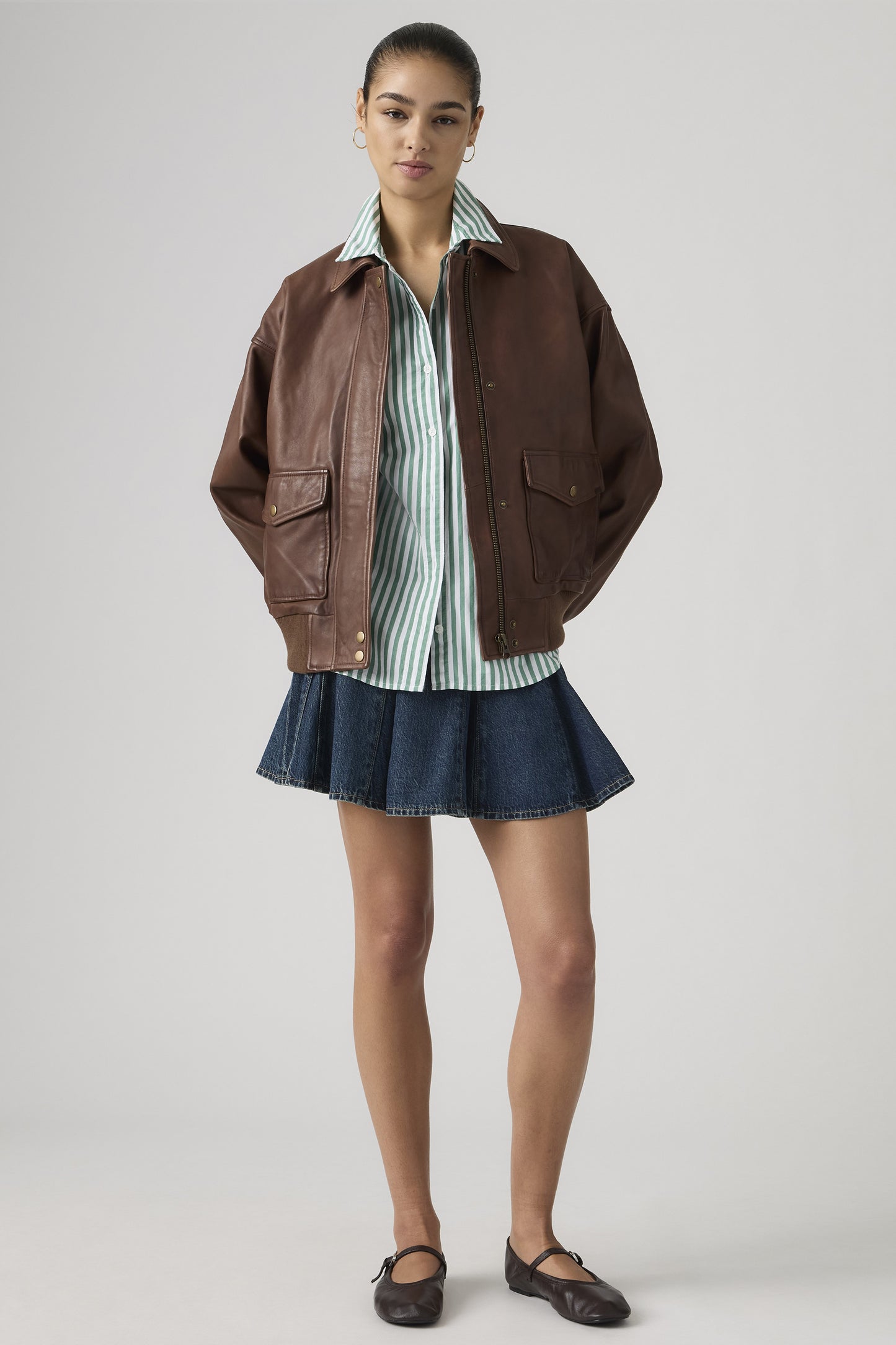 Godet Mini Skirt Fell Off Stone