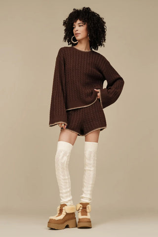 Esmee Lace Up Chestnut