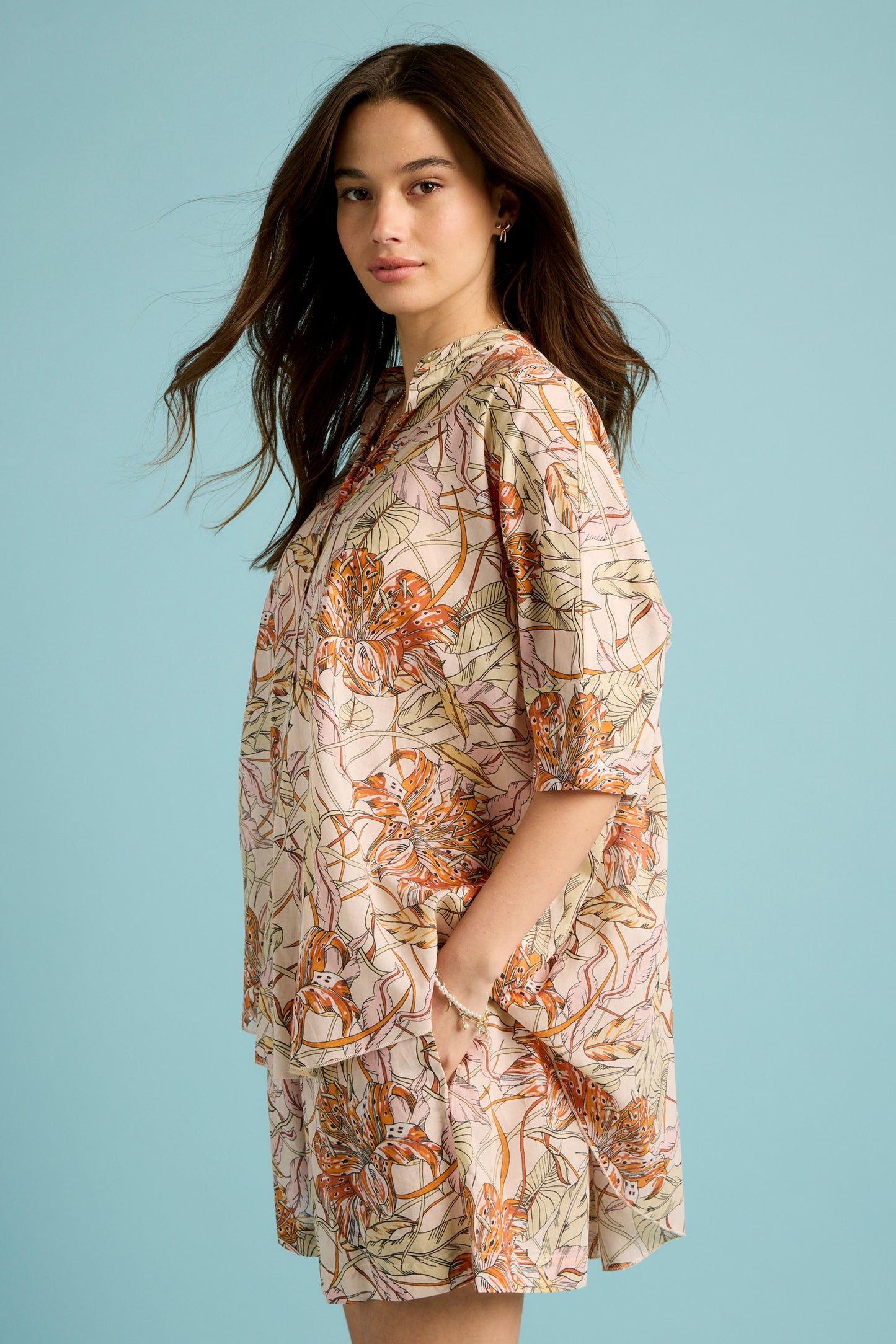 Lilies Flowy Boxer PJ Lilly Pink