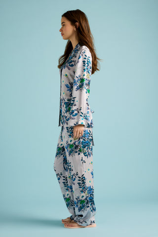 Love Letter Silk Wrap PJ Skyway Blue