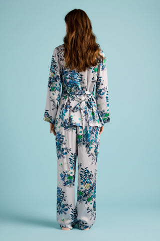 Love Letter Silk Wrap PJ Skyway Blue
