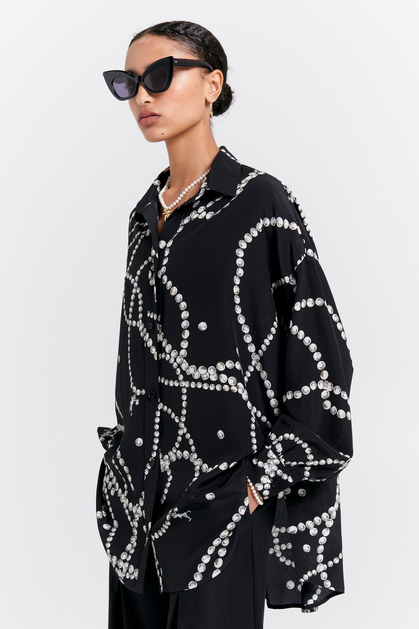 Oversized Walker Shirt Black