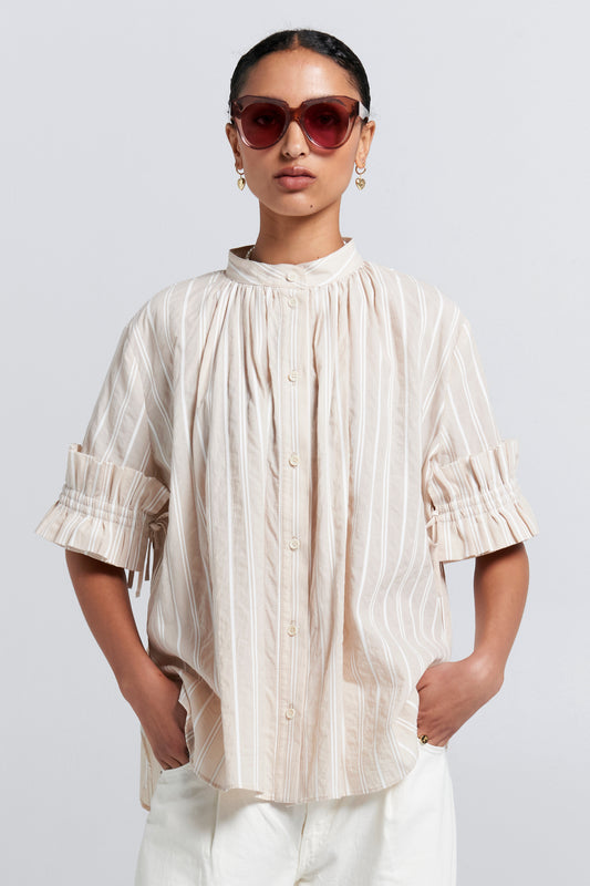 Floret Ruffle Shirt Natural