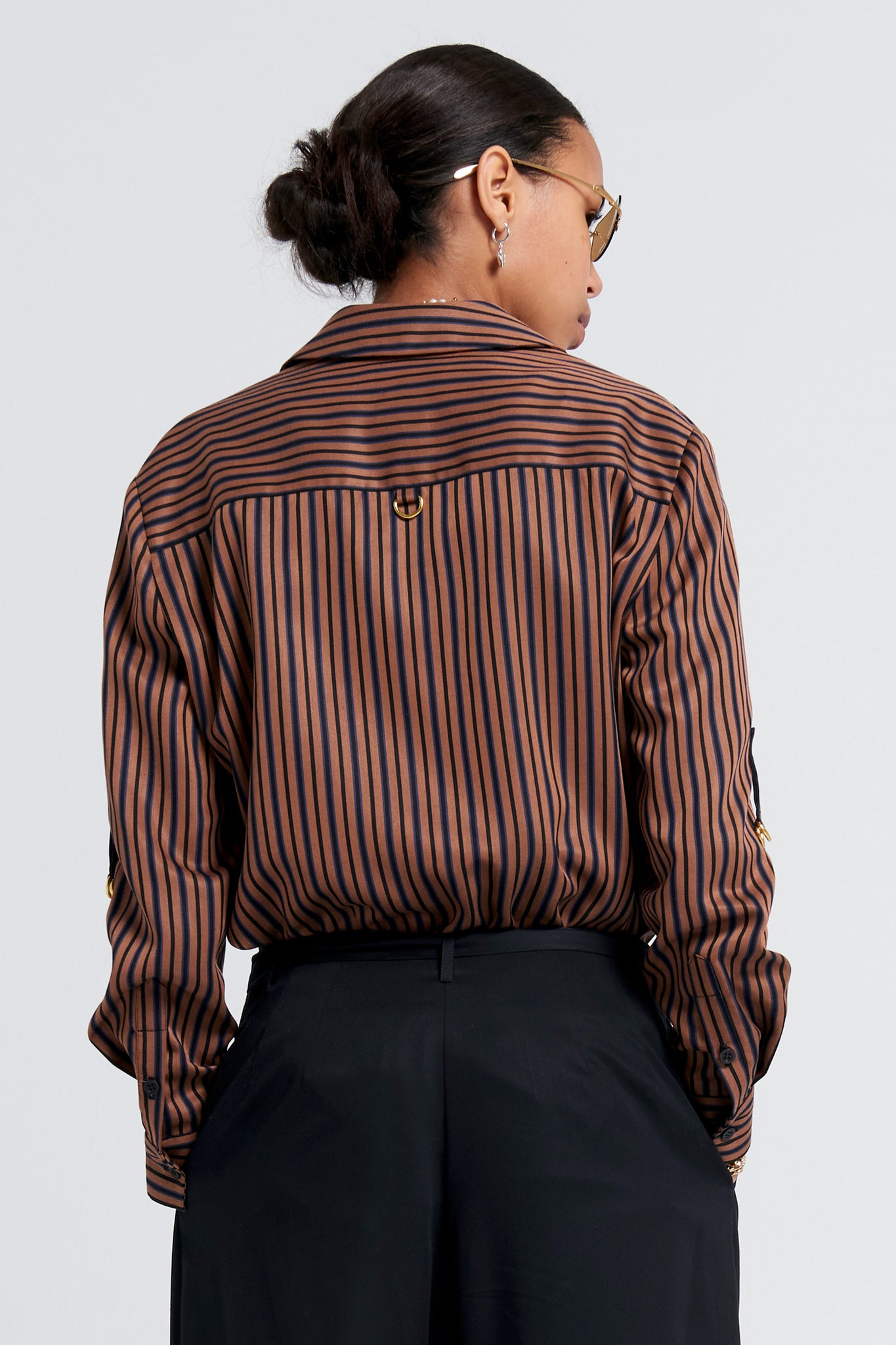 Avenue Shirt Brown Multi Stripe