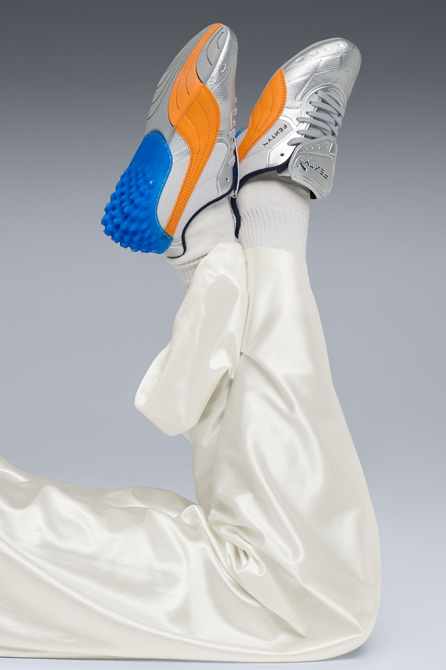 Avanti LS-X Sneakers Silver/Rickie Orange