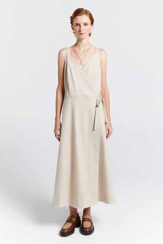 Cherished Wrap Dress Natural