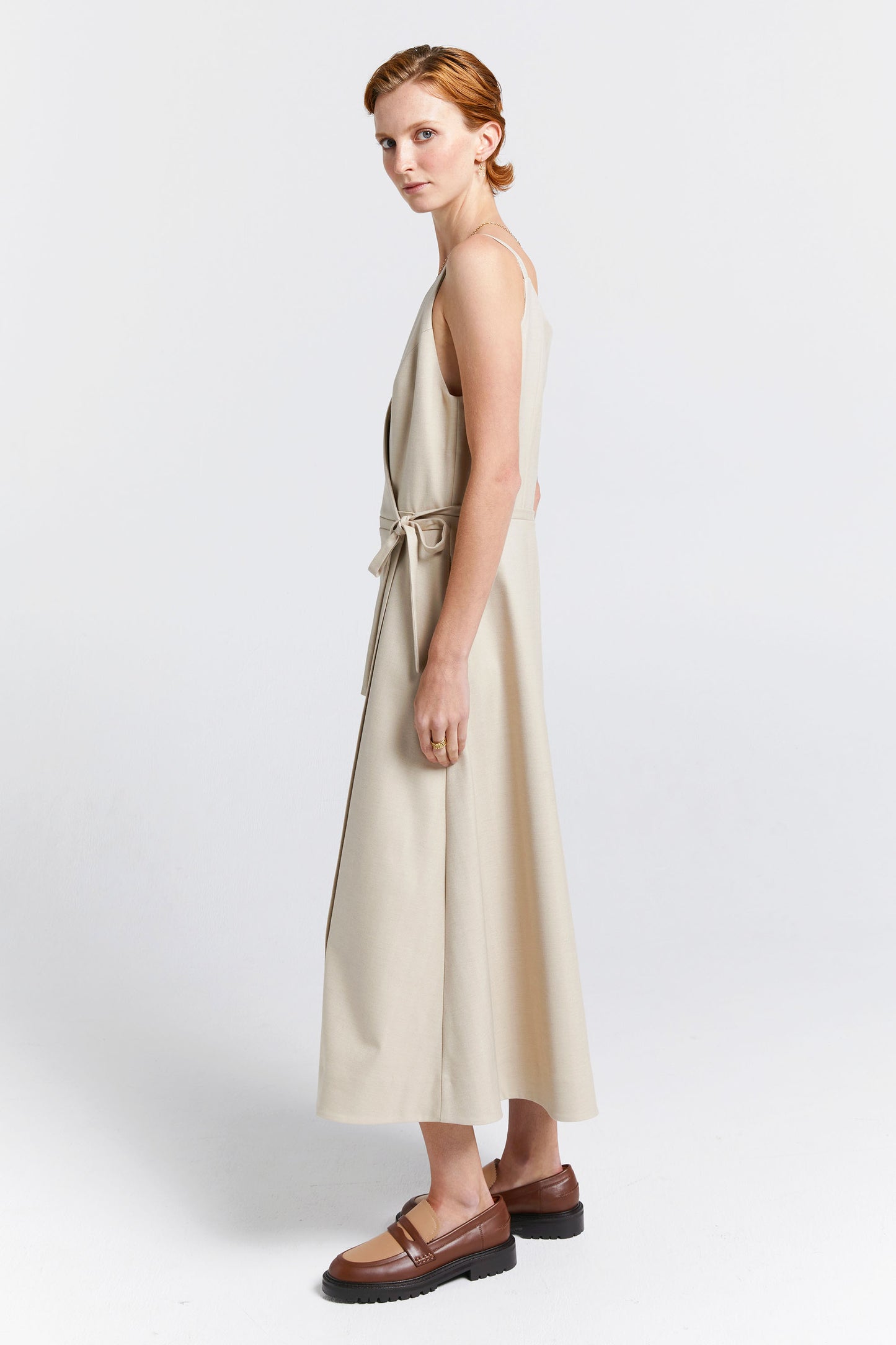 Cherished Wrap Dress Natural
