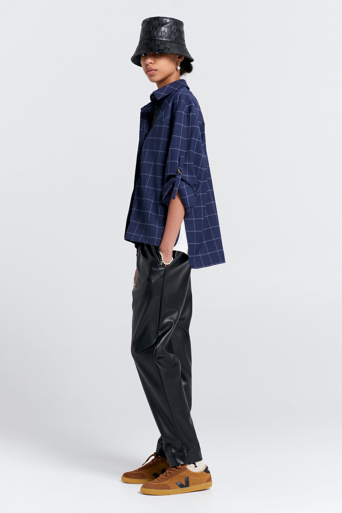 Nico Trousers Leatherette Black