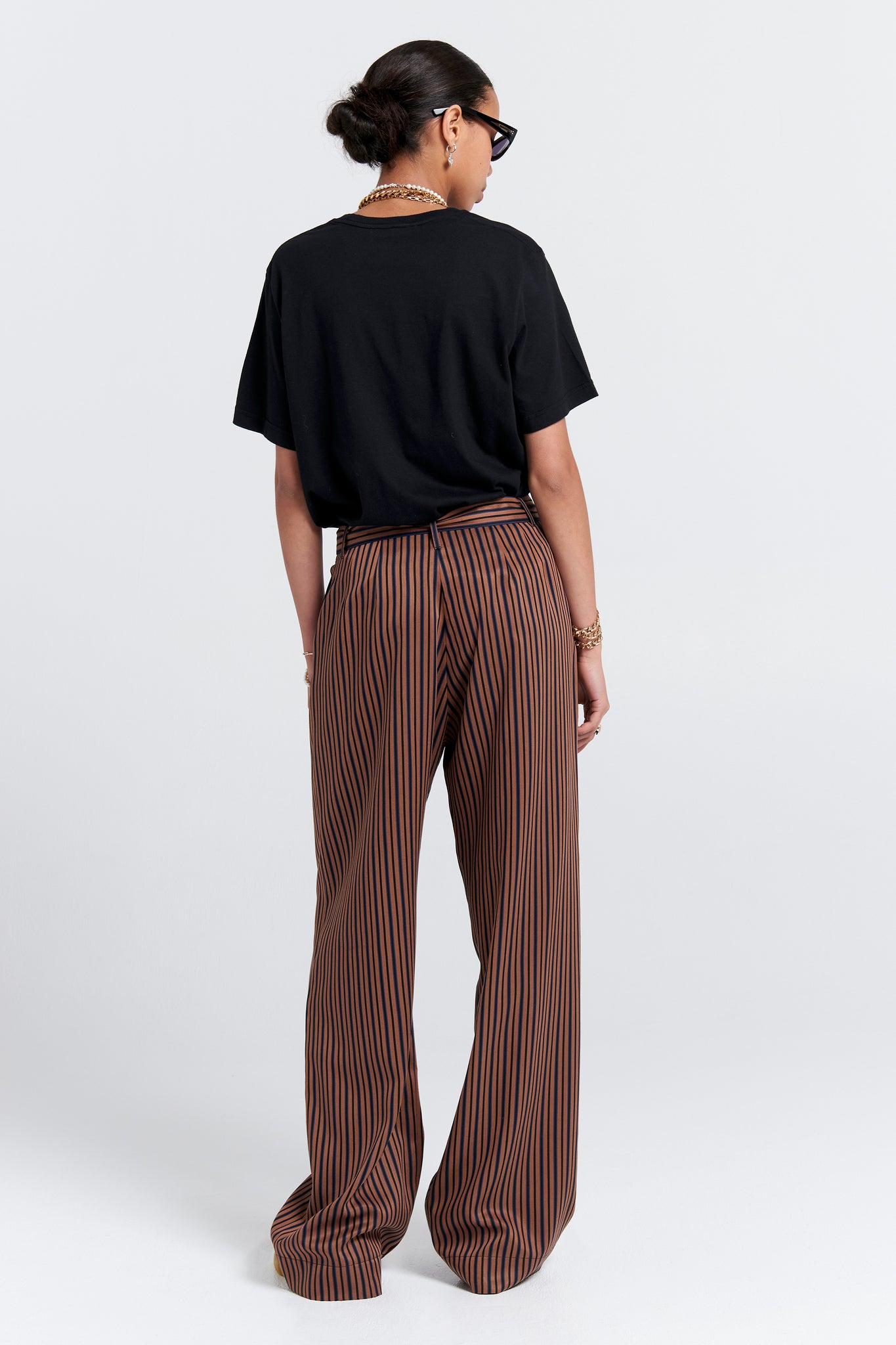 Avenue Pant Brown Multi Stripe