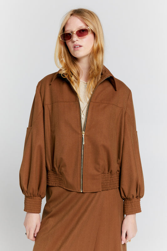 Rider Bomber Jacket Chestnut
