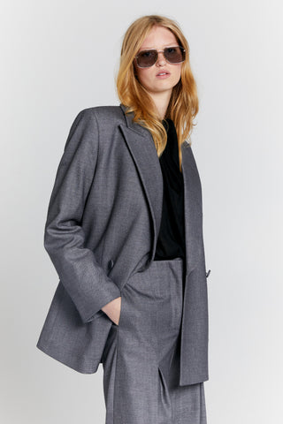 Escapade Double Breasted Jacket Charcoal