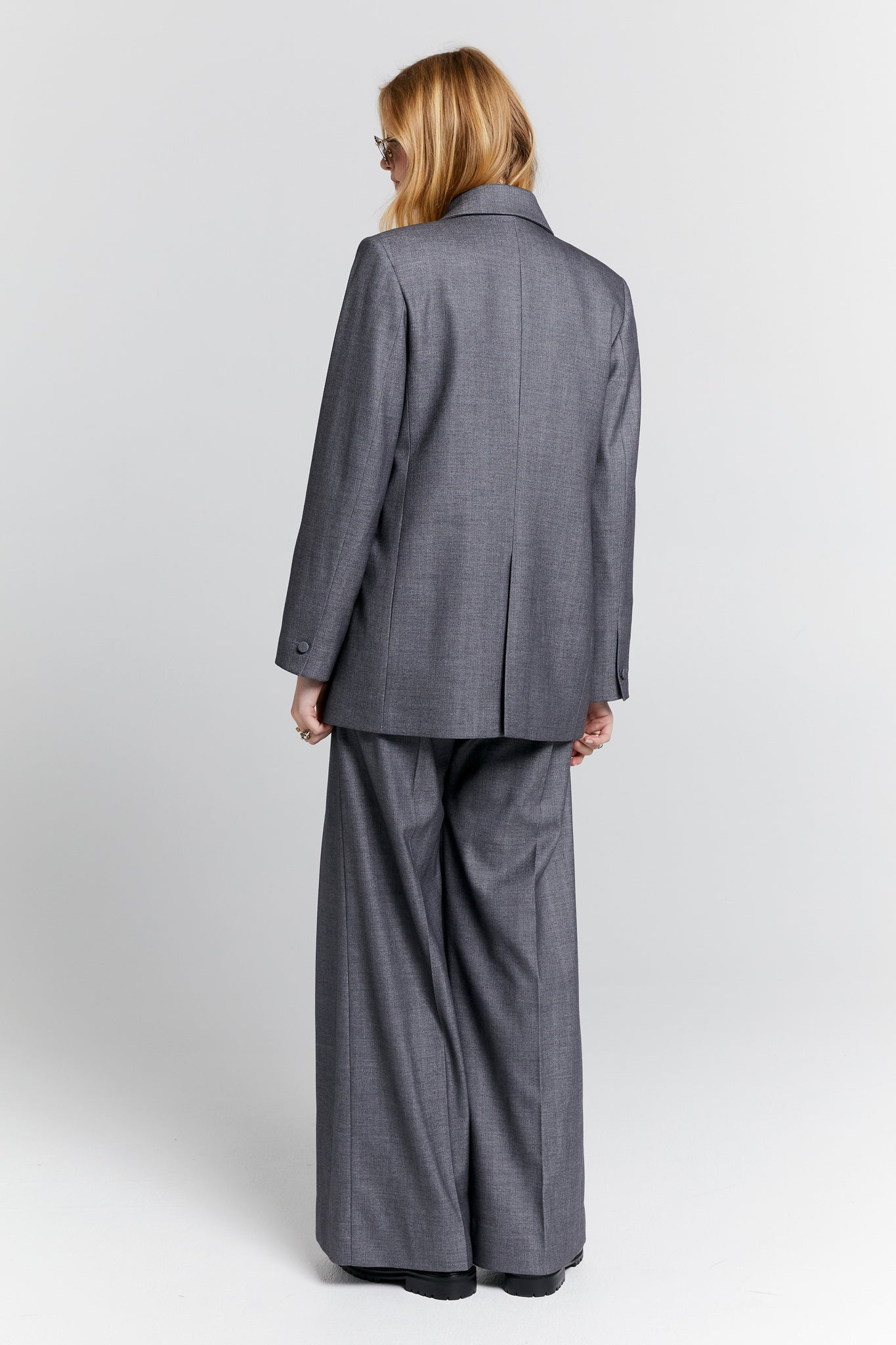 Escapade Double Breasted Jacket Charcoal