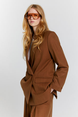 Escapade Double Breasted Jacket Chestnut