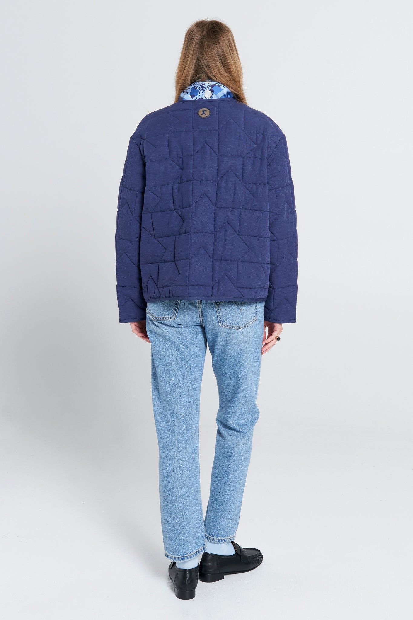 Quilted Drift Jacket Navy