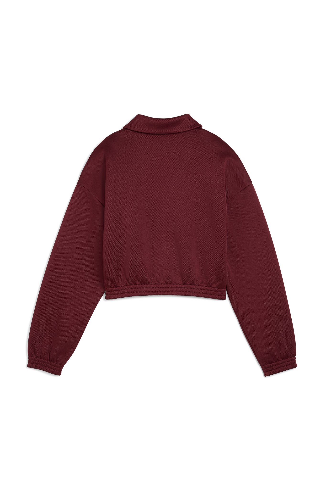 Relaxed Cropped Track Jacket Ruby Shimmer