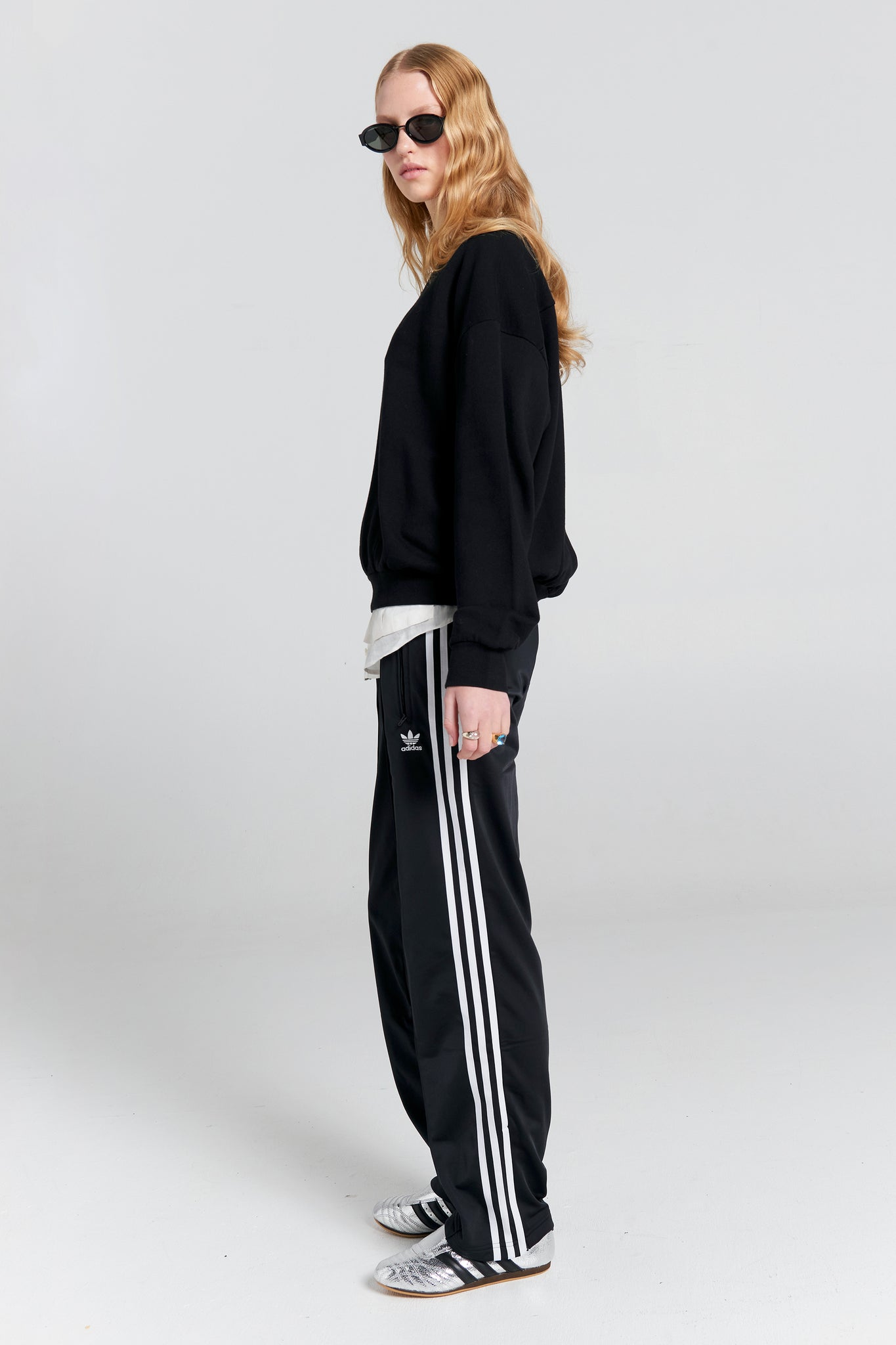 Runaway Girl Organic Cotton Crewneck Sweatshirt Black