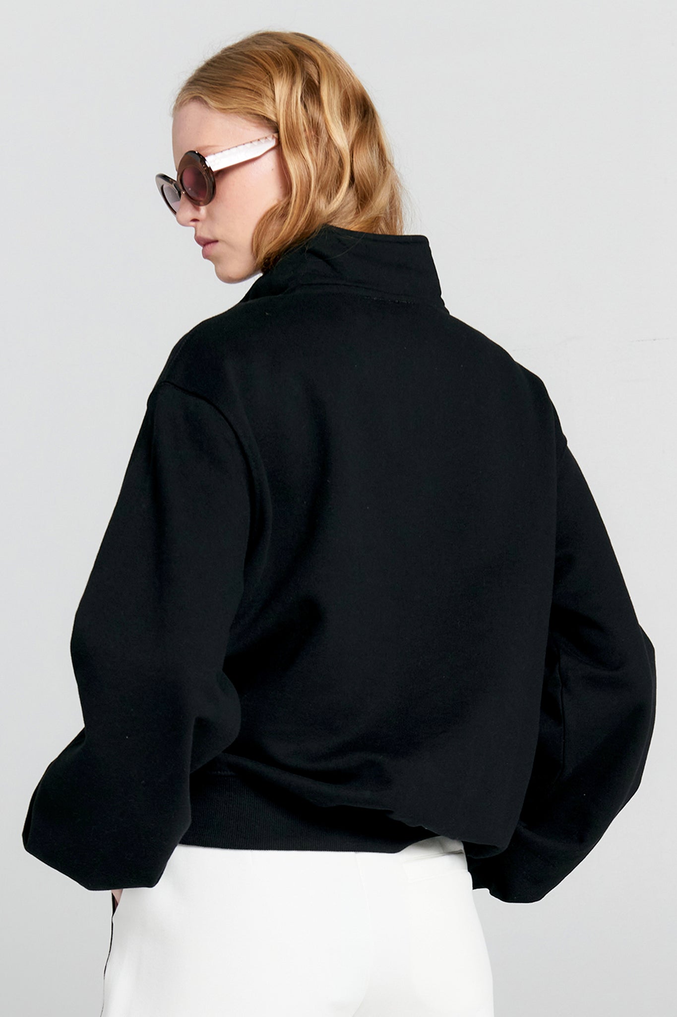 Runaway Girl Zip-Up Sweatshirt Black