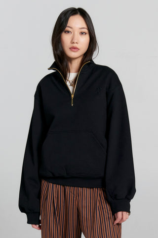 Runaway Scrawl Zip-Up Sweatshirt Black