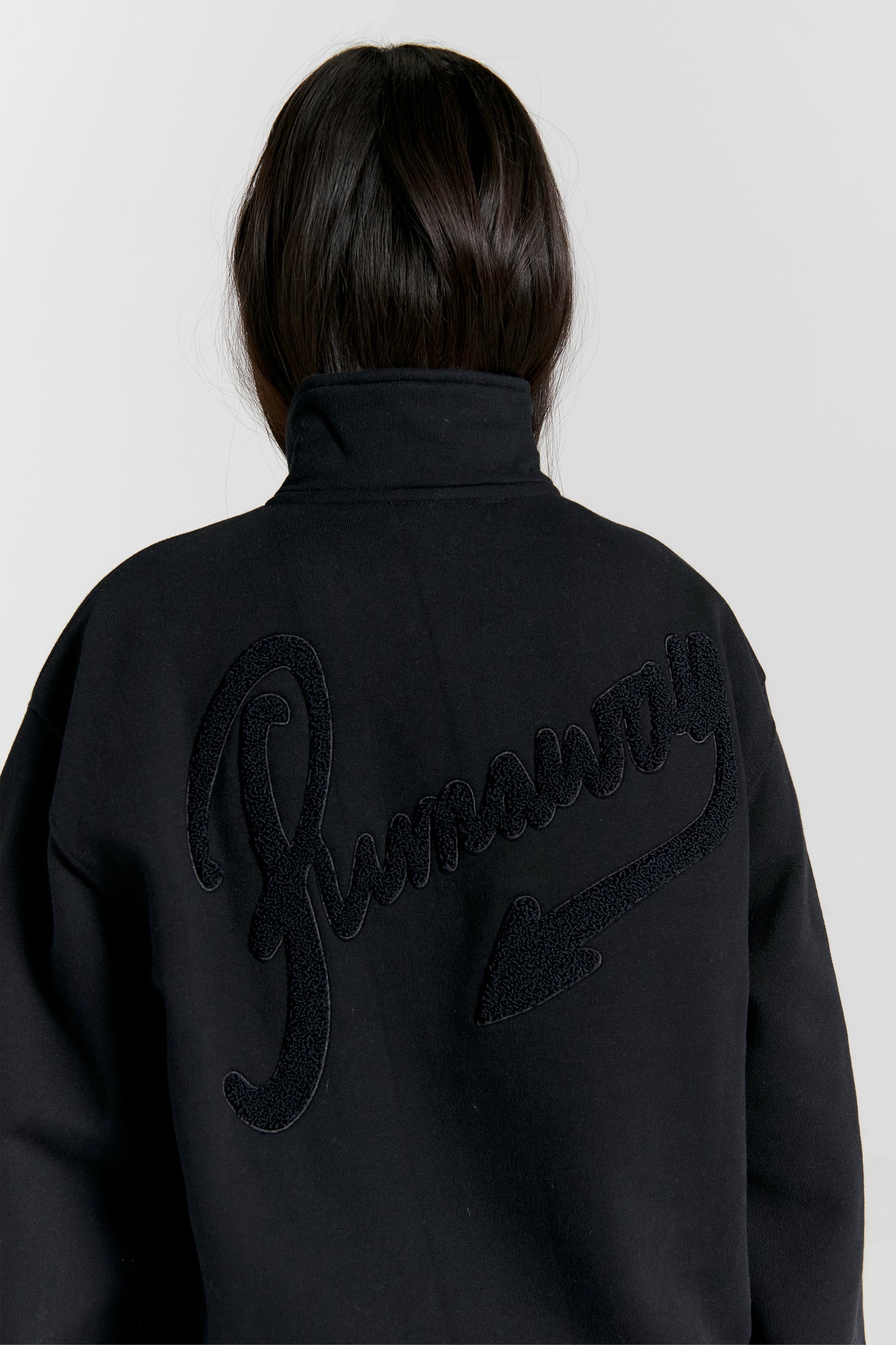 Runaway Scrawl Zip-Up Sweatshirt Black