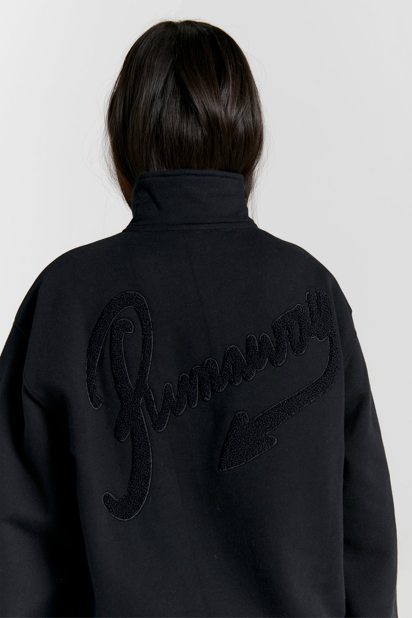 Runaway Scrawl Zip-Up Sweatshirt Black