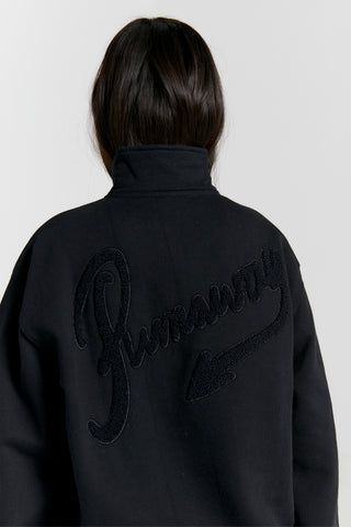 Runaway Scrawl Zip-Up Sweatshirt Black