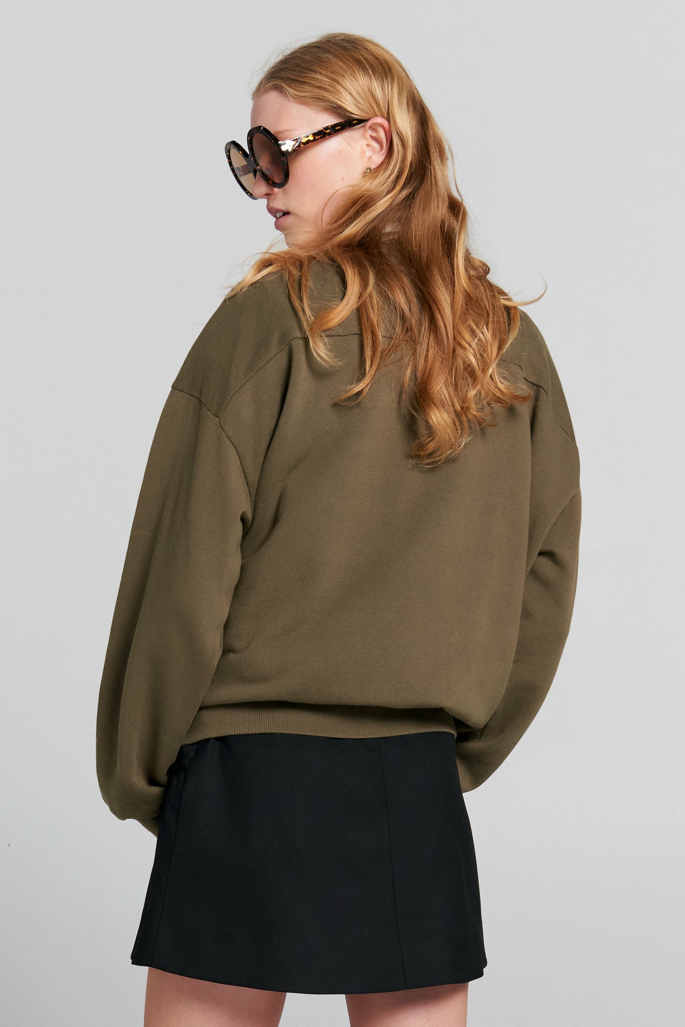 Runaway College Organic Cotton Crewneck Sweatshirt Hunter Green