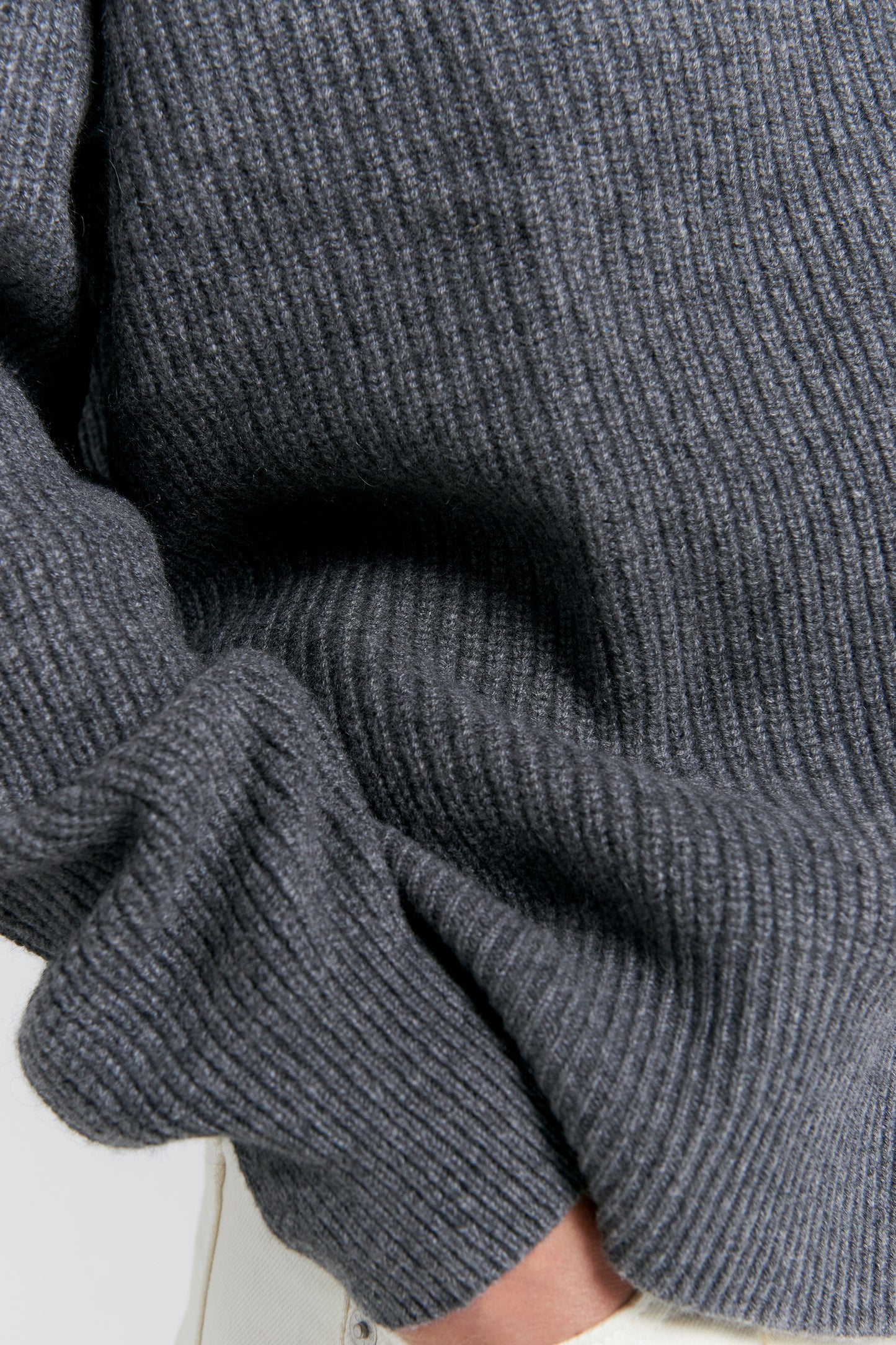 Bessie Cashmere Cardigan Charcoal Marle