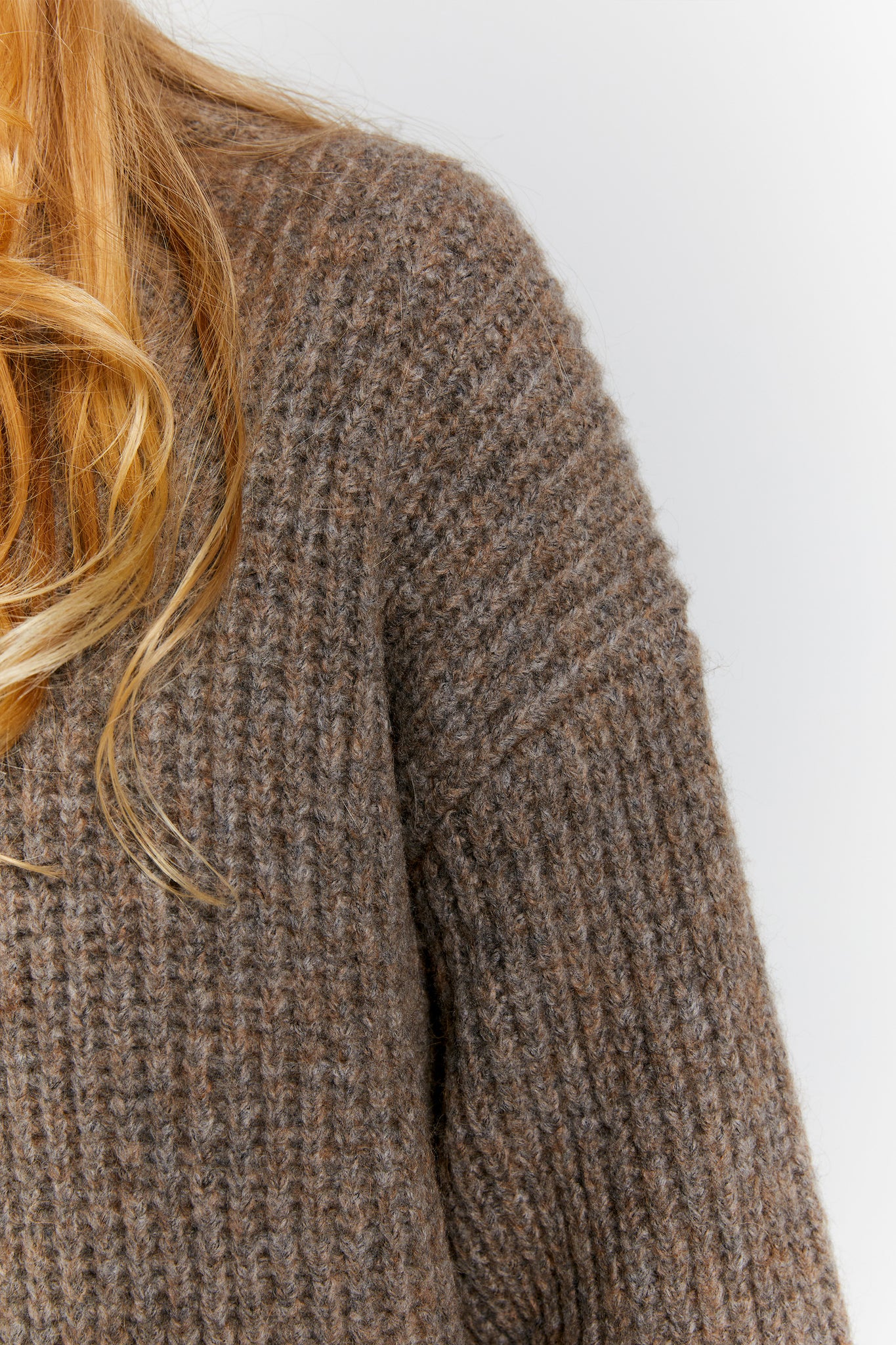 Funnel Neck Sweater Walnut