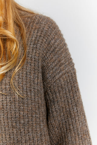 Funnel Neck Sweater Walnut