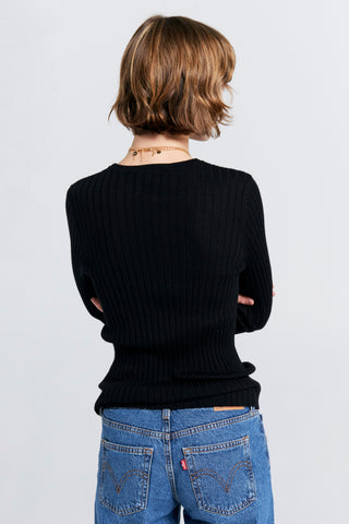 Dahlia Cashmere Long Sleeve Black