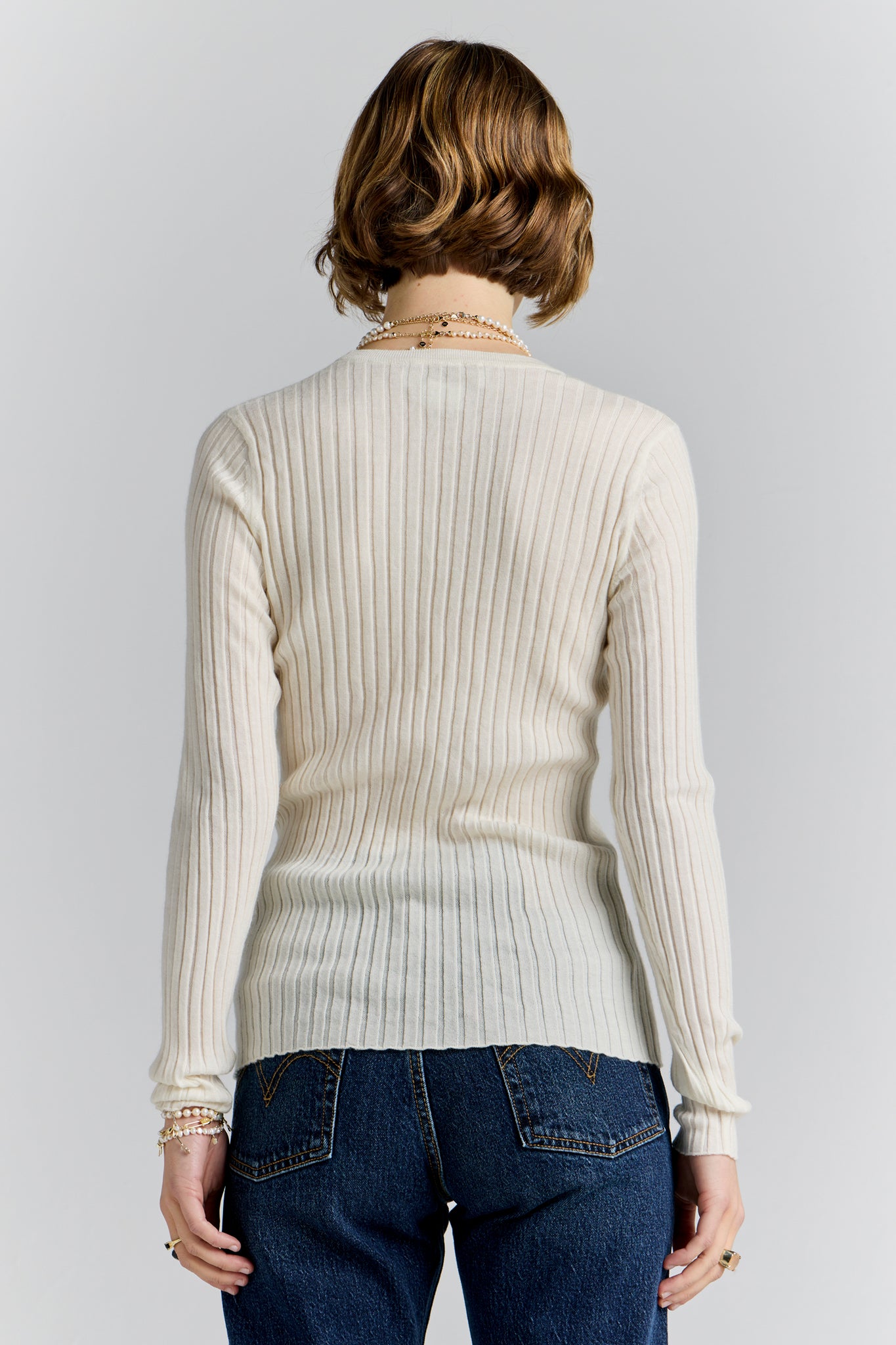 Dahlia Cashmere Long Sleeve Off-White
