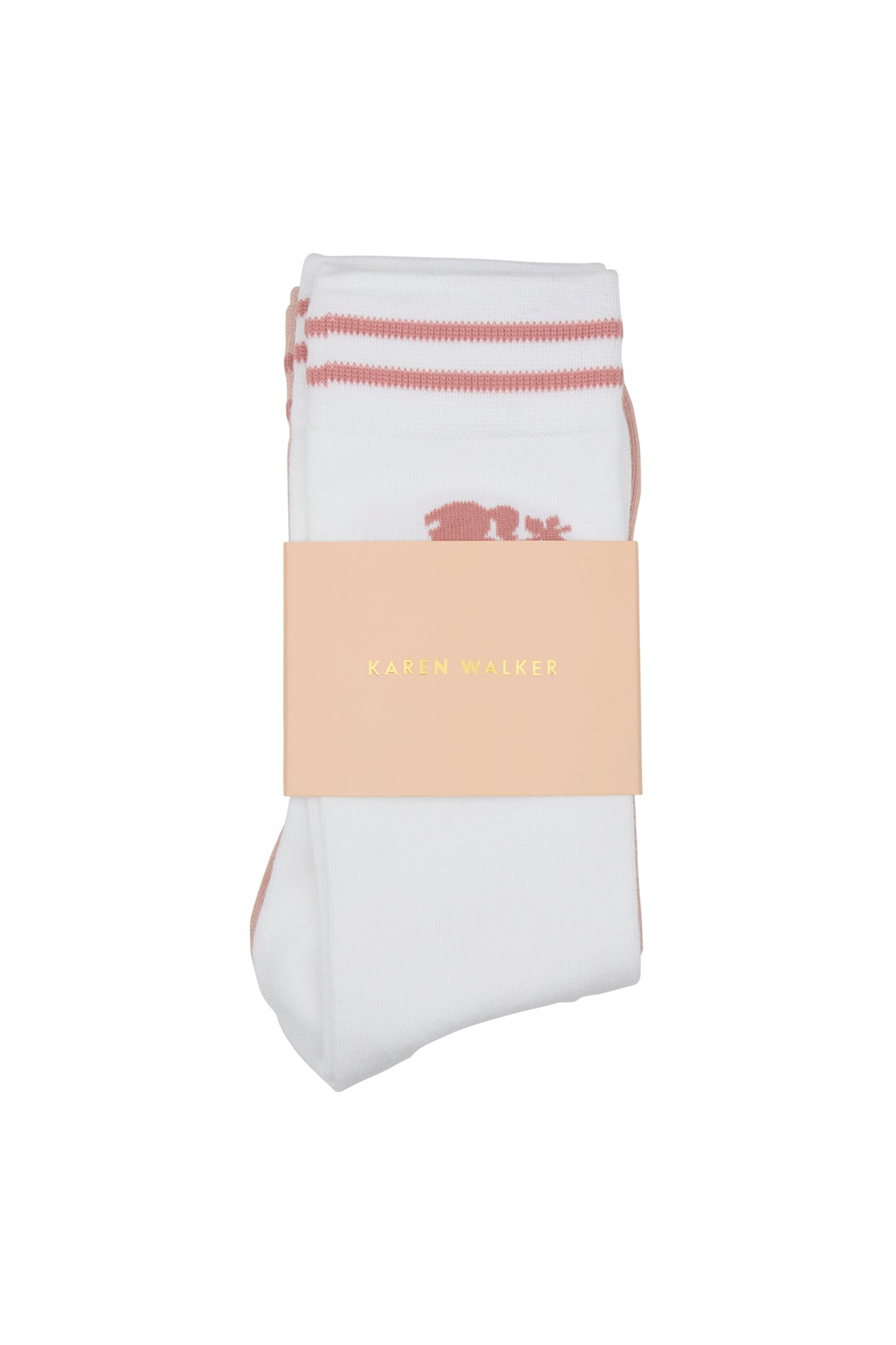 Runaway Girl Socks 2 Pack Pink/White