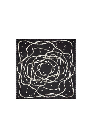 Runaway Pearls Classic Silk Scarf Black