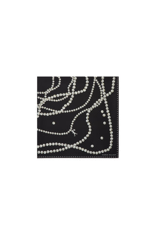 Runaway Pearls Classic Silk Scarf Black