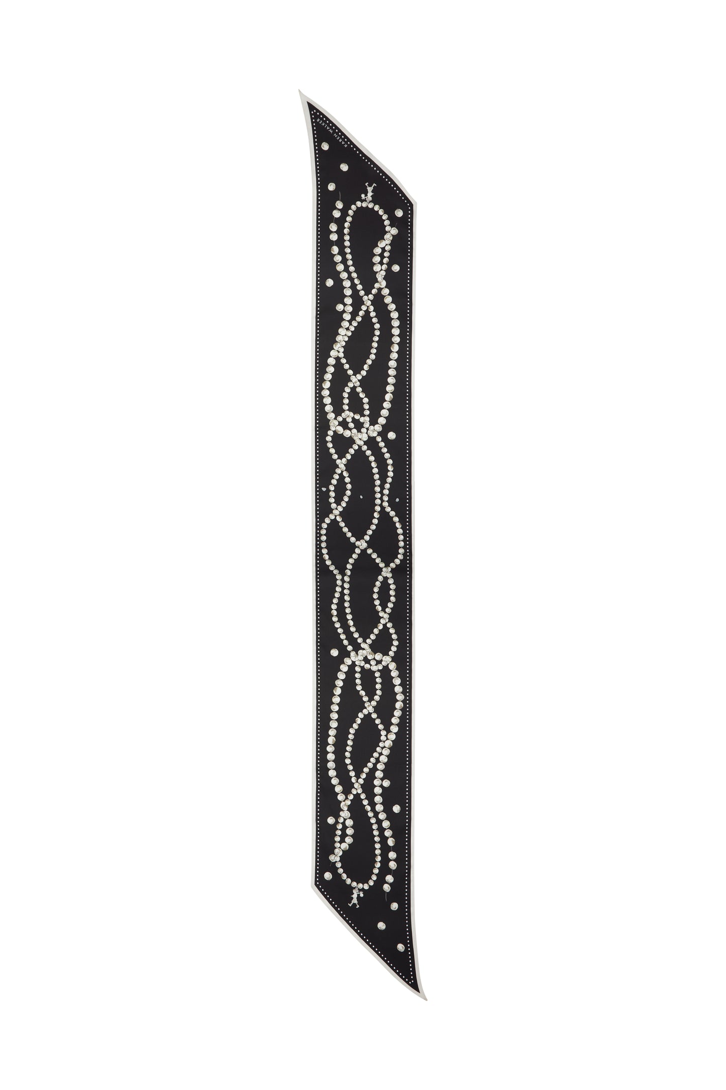 Runaway Pearls Sash Scarf Black