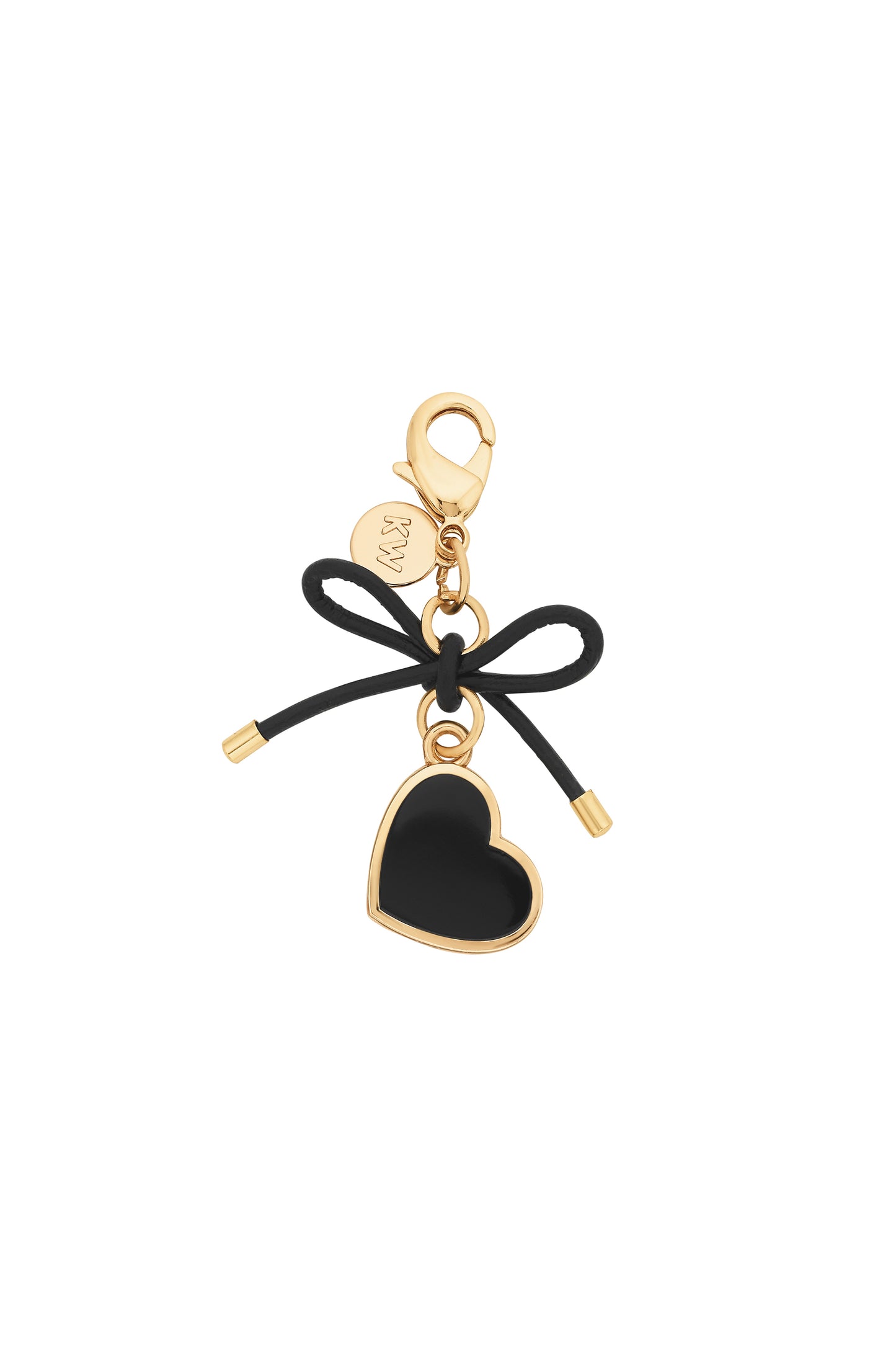 Heart Charm Gold/Black