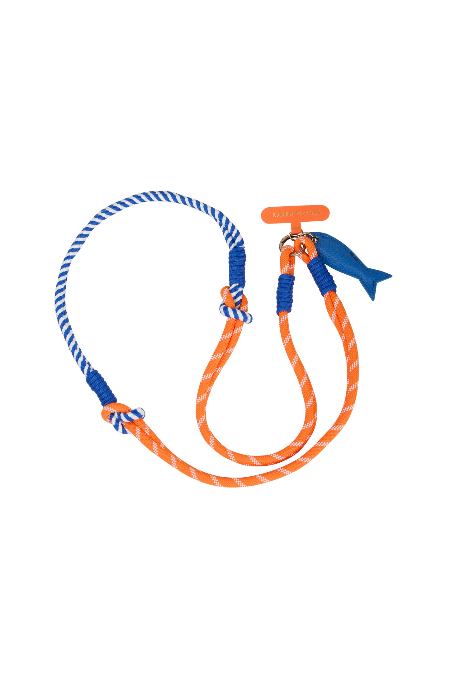 Crossbody Phone Strap Orange/Blue