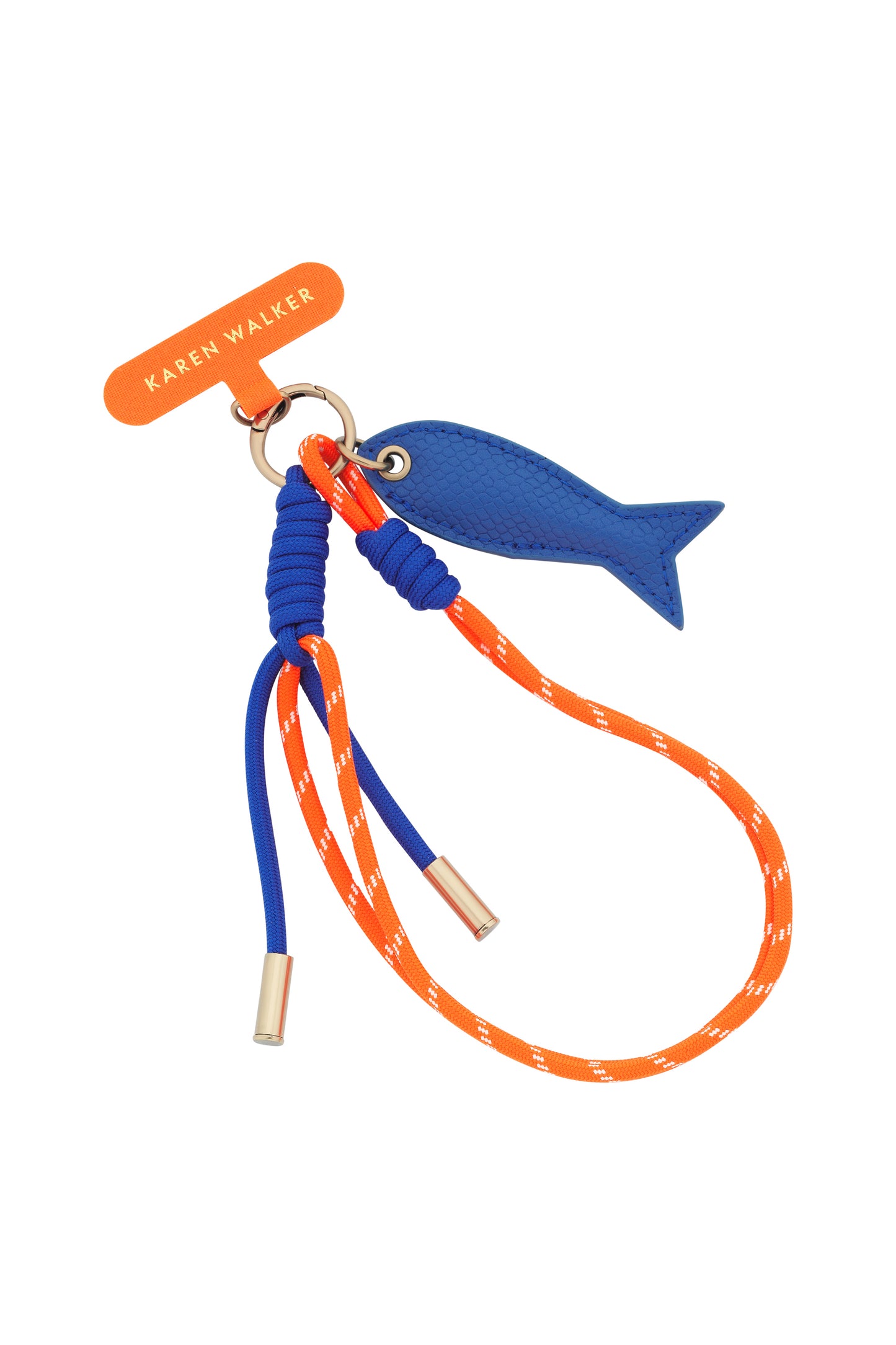 Wrist Phone Strap Orange/Blue
