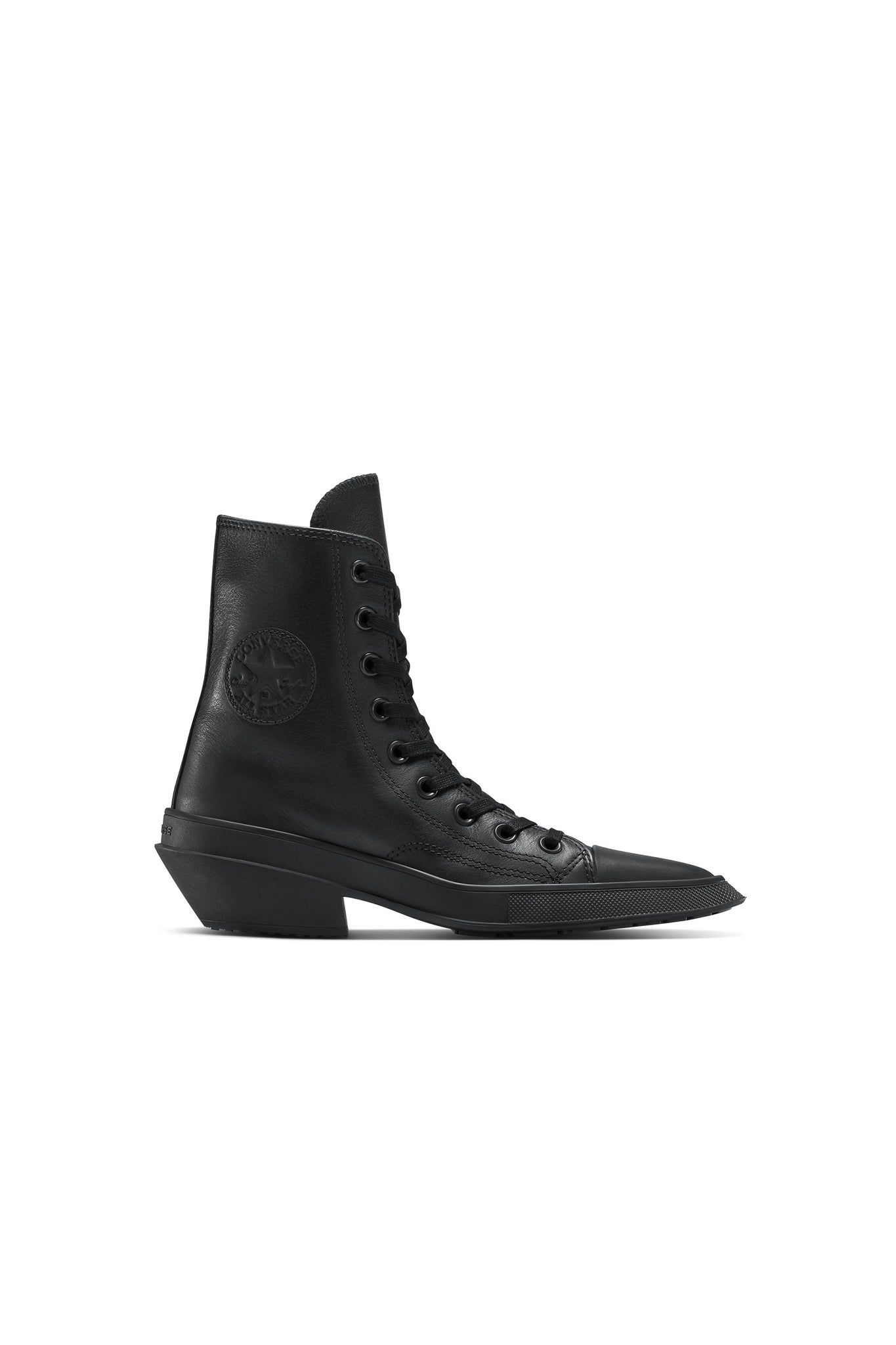 Chuck Taylor 70 De Luxe Pointed Leather X-High Top Black