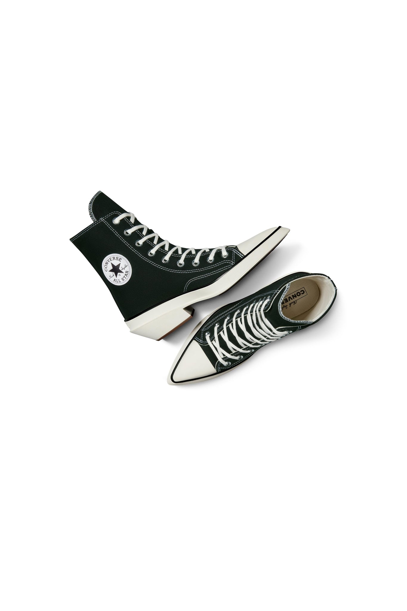 Chuck Taylor 70 De Luxe Pointed Leather X-High Top Black/White