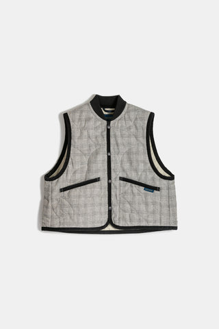 Cropped Bomber Gilet Black/Natural