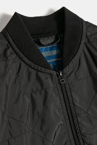 Unwadded Bomber Jacket Sable Black