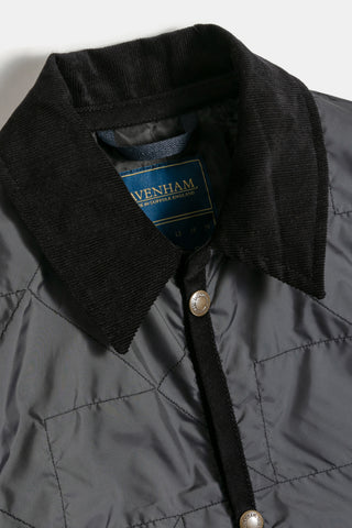 Unwadded Cropped Raydon Gilet Lamp Black